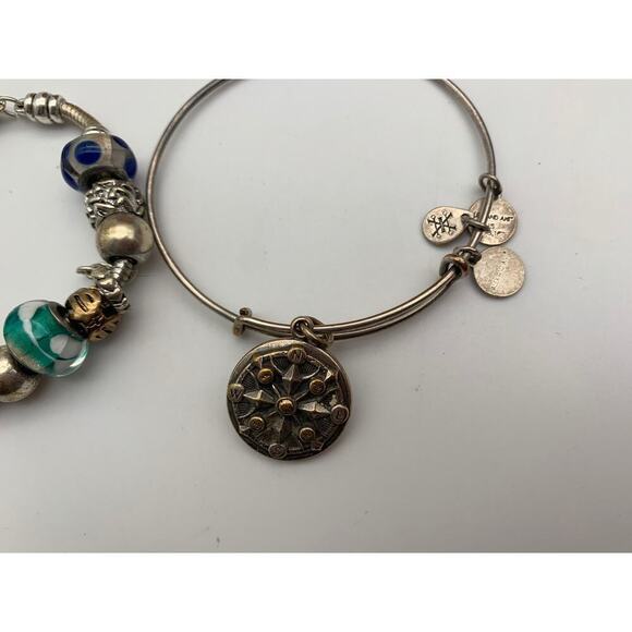 Lot Of 3 Different Charm Bracelets 1 Alex And Ani - Picture 2 of 5